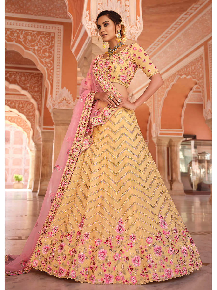 Buy Pink Designer Lehenga Choli Online At Zeel Clothing