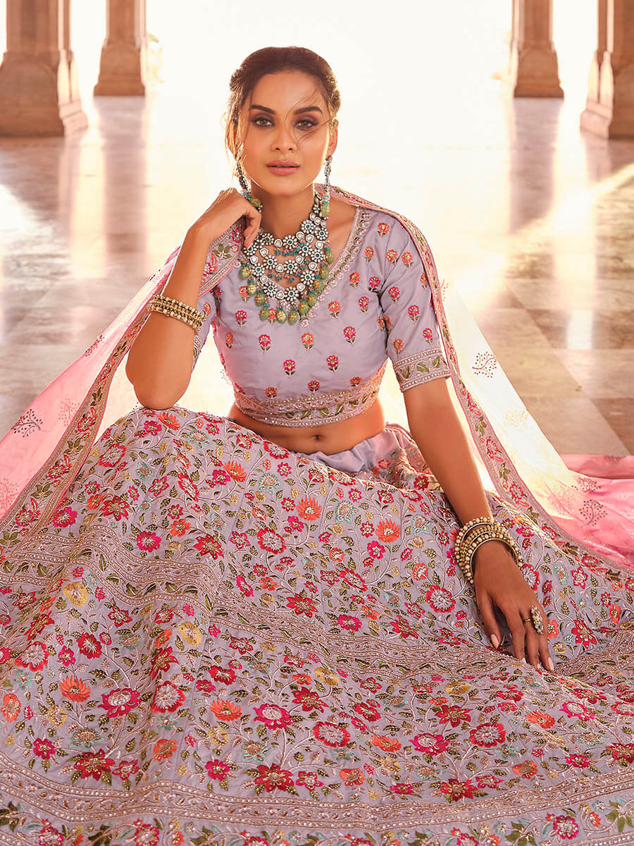 Ivory Gold Hand Embellished Lehenga – K&A by Karishma and Ashita