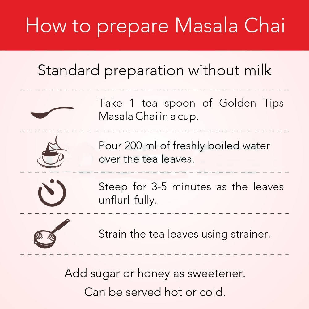 Golden Tips Masala Chai India's Authentic Spiced Tea - 100 GM