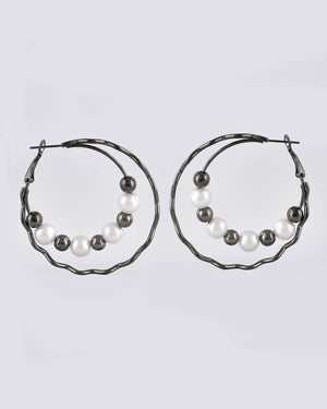 Victoria Hoop Earrings - Stainless Steel – Pearls And Rocks