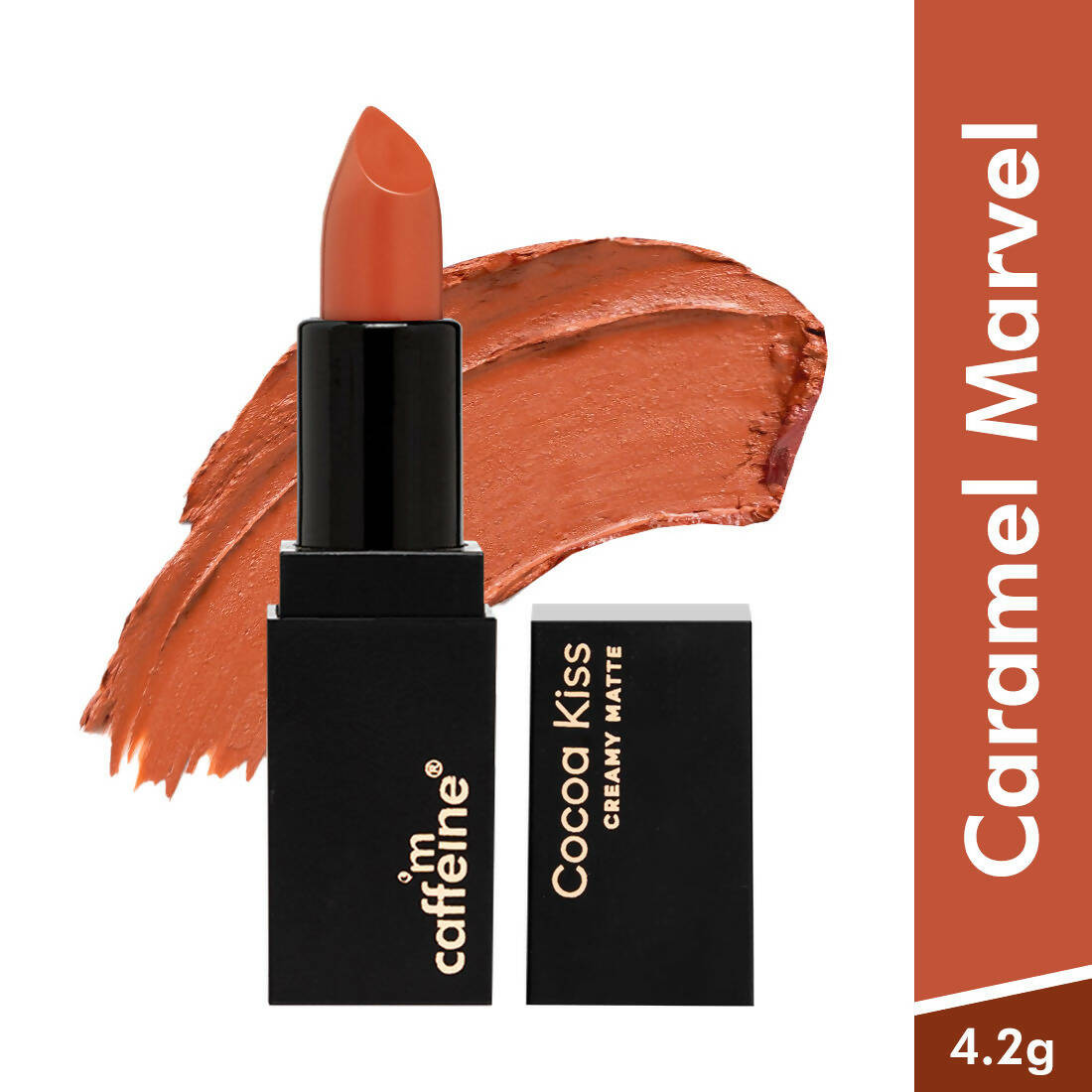 mCaffeine Cocoa Kiss Creamy Matte Lipstick - Caramel Marvel - Distacart