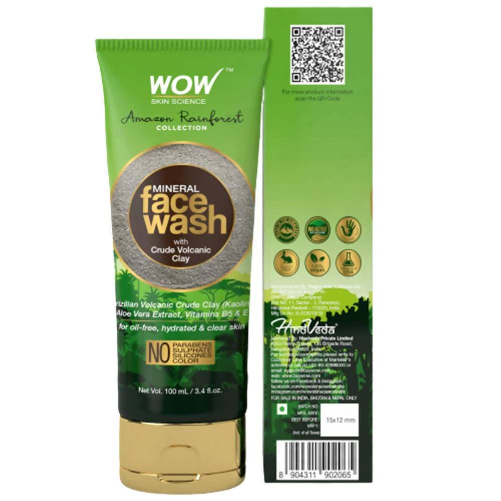 Wow Skin Science Mineral Face Wash with Crude Volcanic Clay