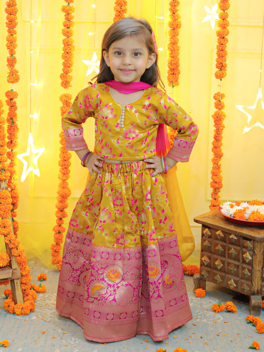 Ethnic Wear Kids, Lehenga Choli, Designer Indian Pattu Pavadai,Lehenga Choli  | eBay