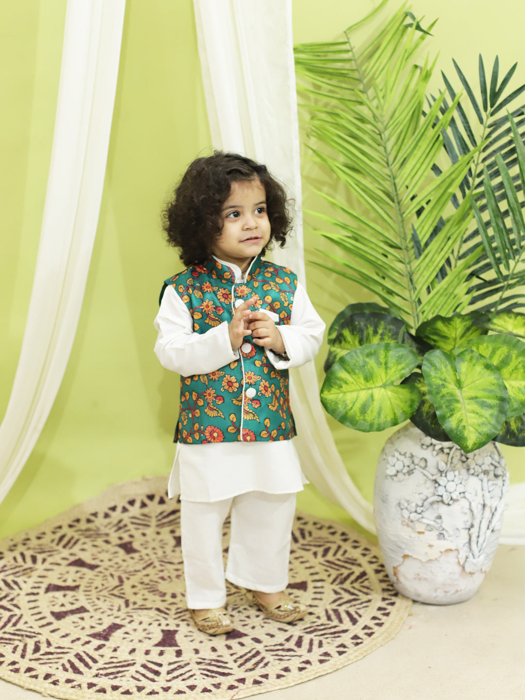 Printed jacket best sale for kurta pajama