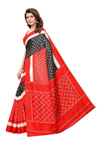 Thumbnail for Vamika Red Kalamkari With Jhalar Khadi Silk Saree In Latest Fashion - Distacart