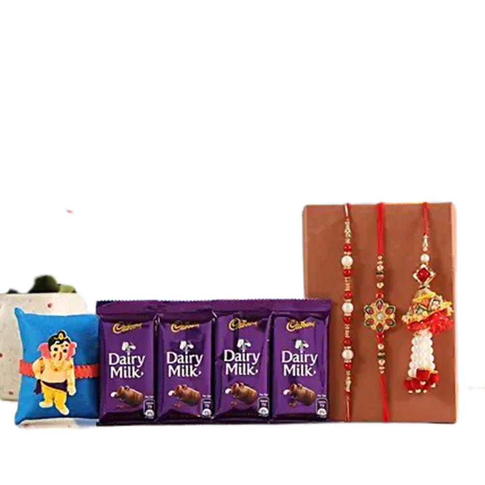 Family Rakhi Set & Dairy Milk