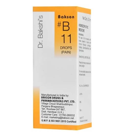 Buy Bakson s Homeopathy B11 Drops Pain Online at Best Price