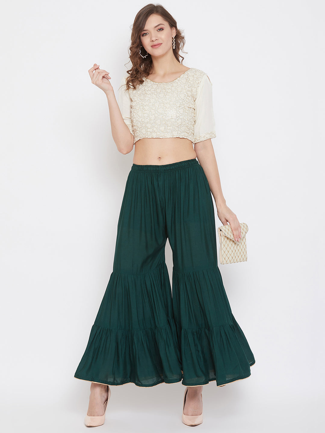 Buy Women's Habiba Sharara Pant | Palazzo | Farshi Pants | Shop Online –  Samprada