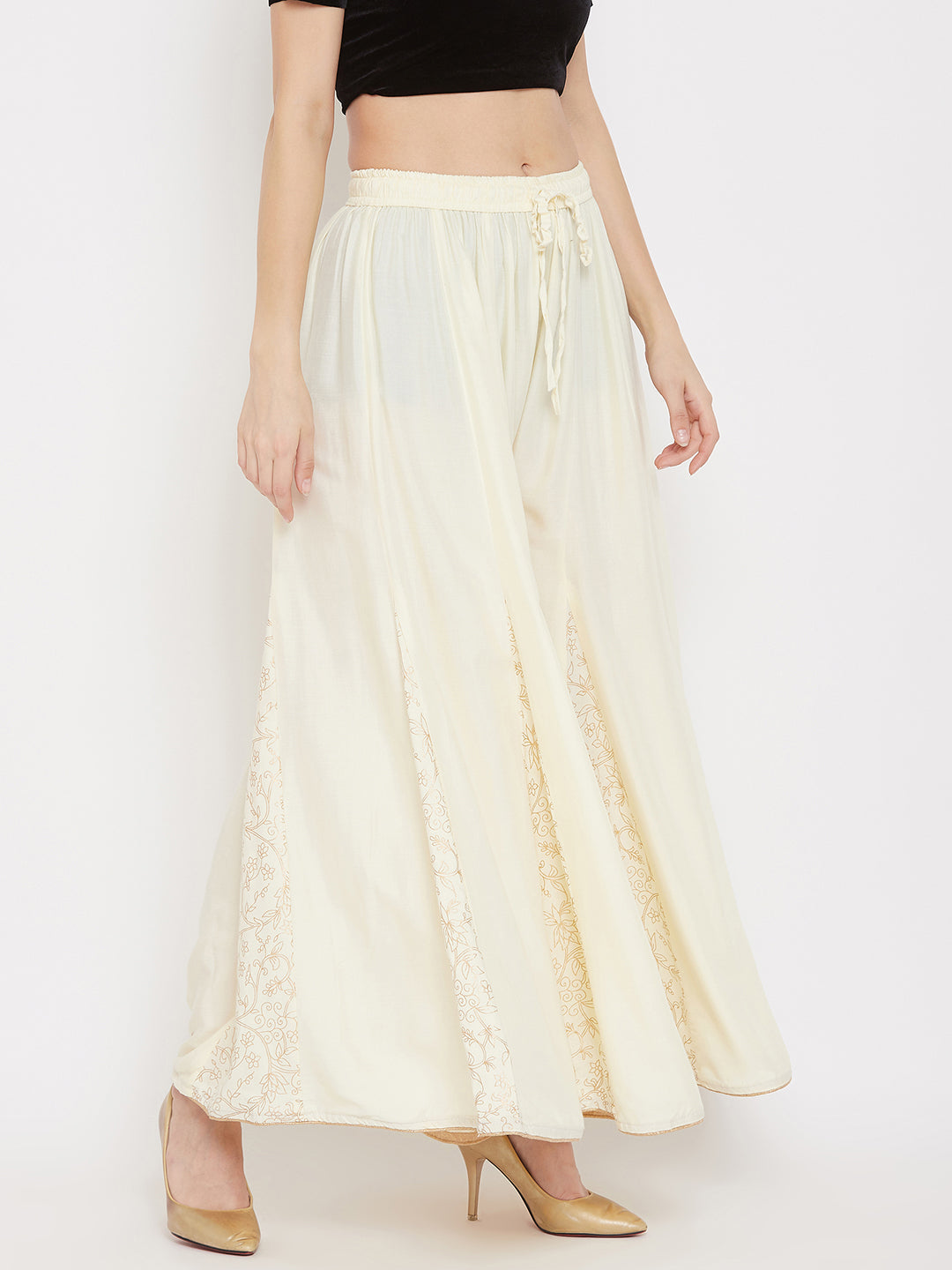 Buy Online White Cotton Gharara Pants for Women  Girls at Best Prices in  Biba IndiaCORE14486SS18WH