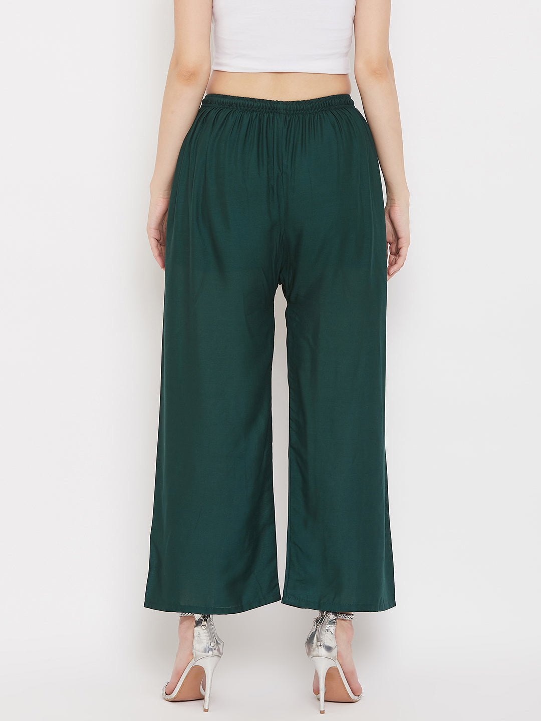 Buy Green Trousers & Pants for Women by Twin Birds Online | Ajio.com