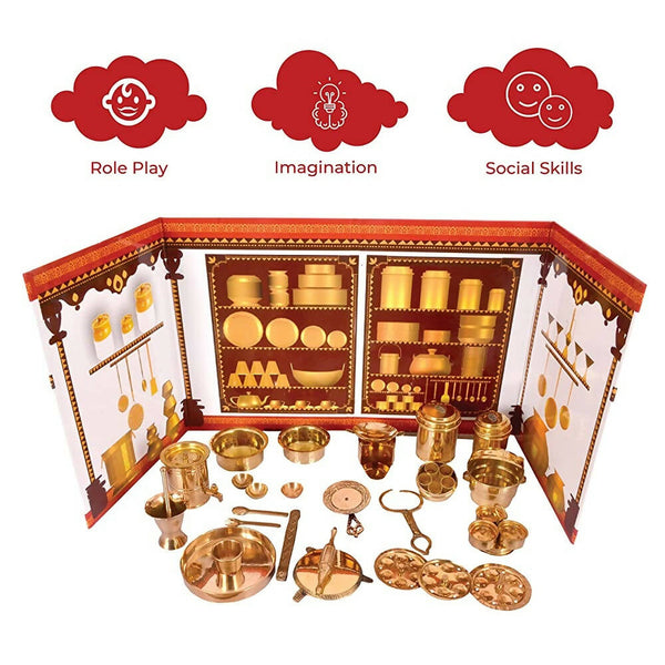 Brass kitchen hot sale set toys