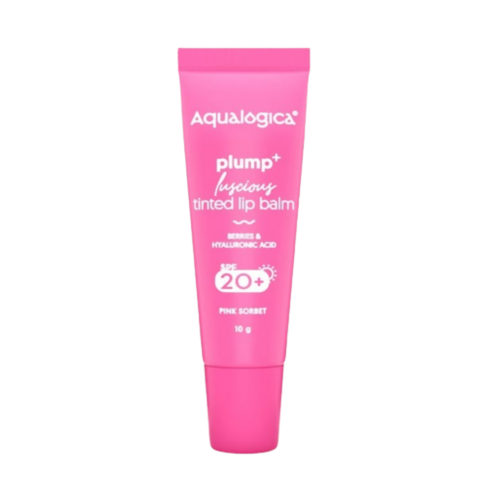 Aqualogica Pink Sorbet Plump+ Luscious Tinted Lip Balm with Berries and Hyaluronic Acid - Distacart