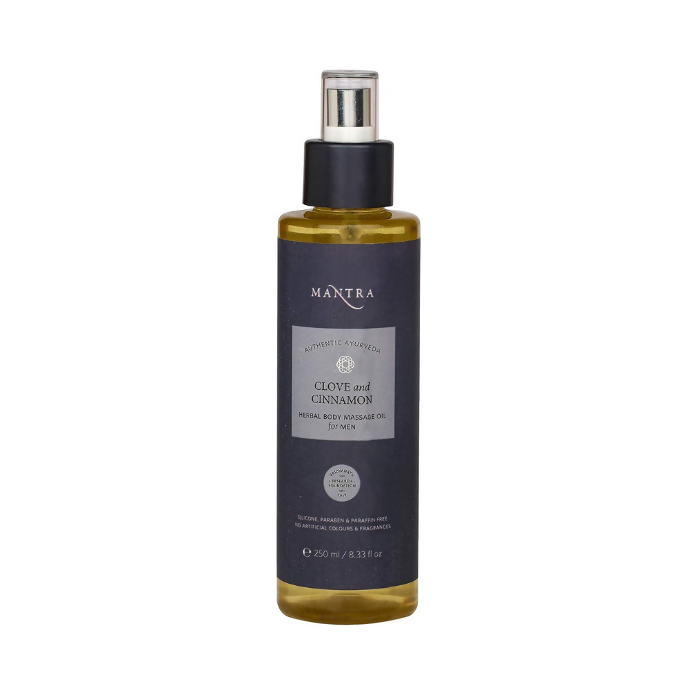 Mantra Herbal Clove & Cinnamon Herbal Body Massage Oil For Men - Distacart