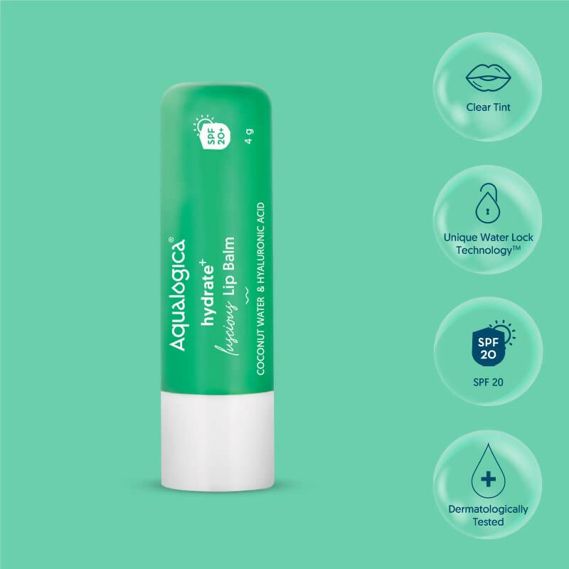 Aqualogica Hydrate+ Luscious Lip Balm With Coconut Water & Hyaluronic Acid - Distacart