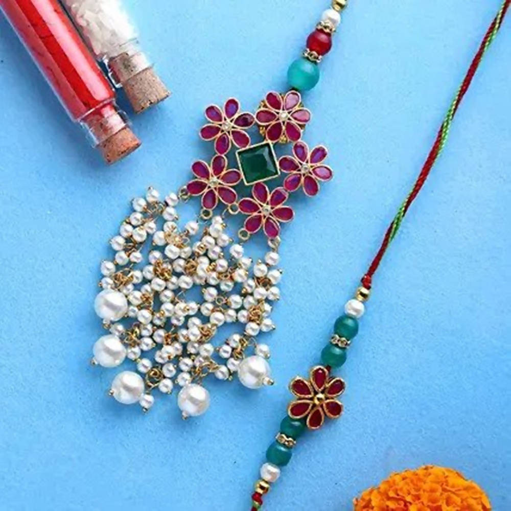 Soothing Floral Rakhi Pretty Set