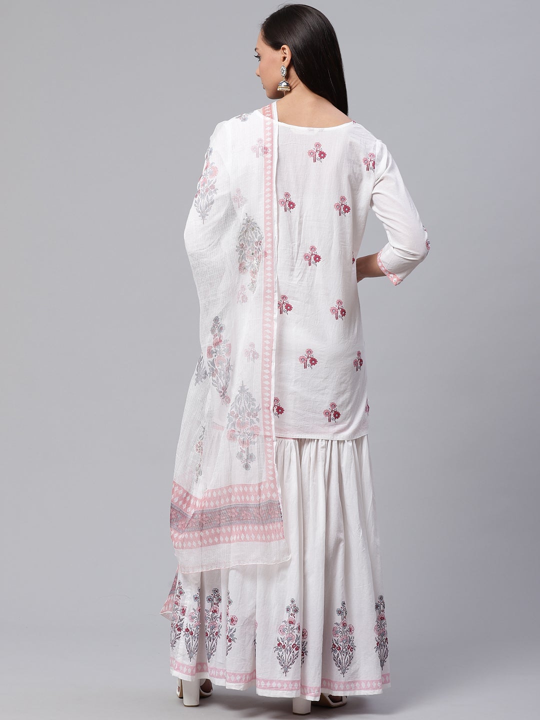 White cotton outlet sharara