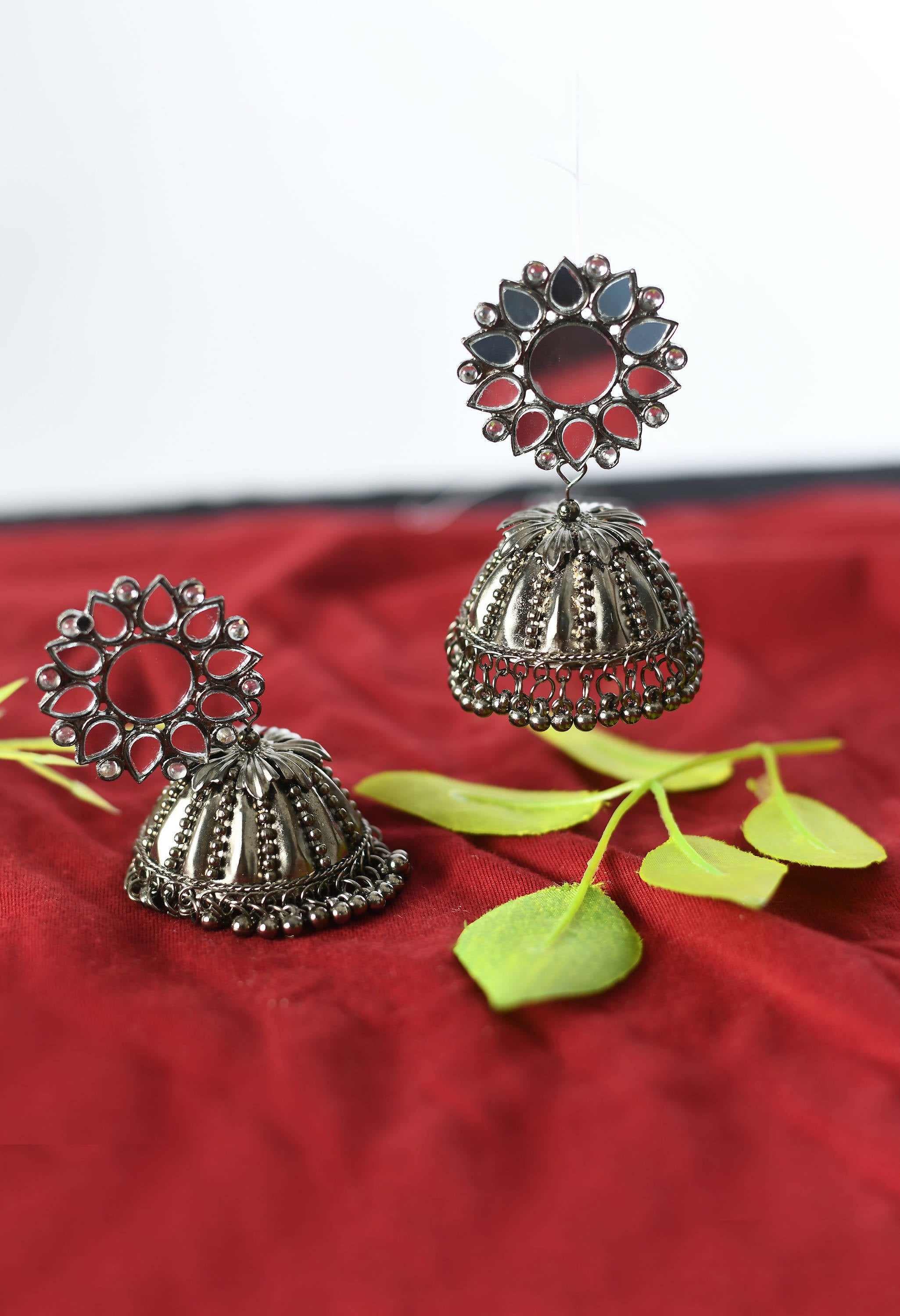 Buy oxidised silver jhumkas for women online – Khushi Handicrafts