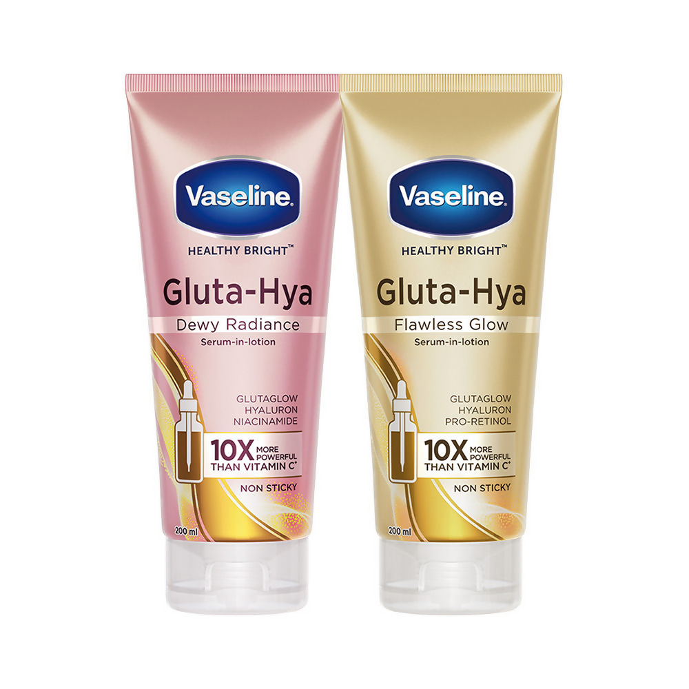 Buy Vaseline Gluta Hya Serum-in-Lotion - Dewy Radiance & Flawless Glow  Combo Online at Best Price