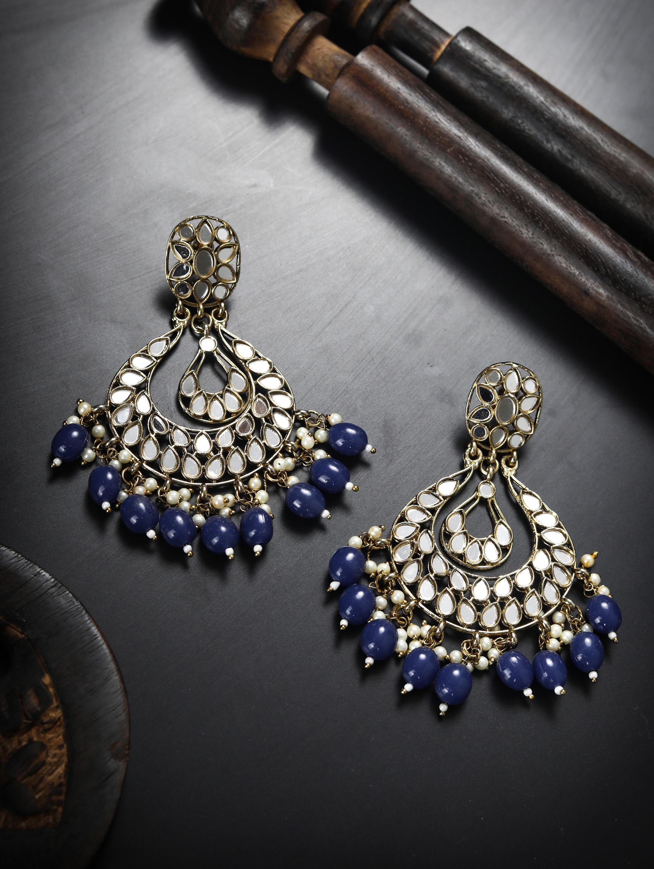 Buy Shop Now Maroon And Gold Mirror Jhuma Earrings Online From Surat  Wholesale Shop.