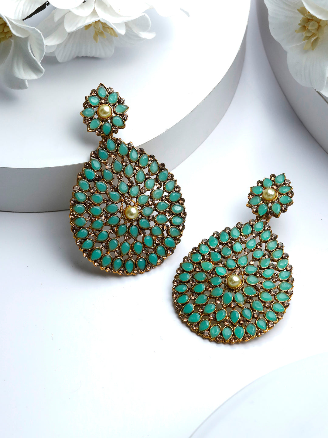 Buy Alaska Green Earrings by DO TAARA at Ogaan Market Online Shopping Site