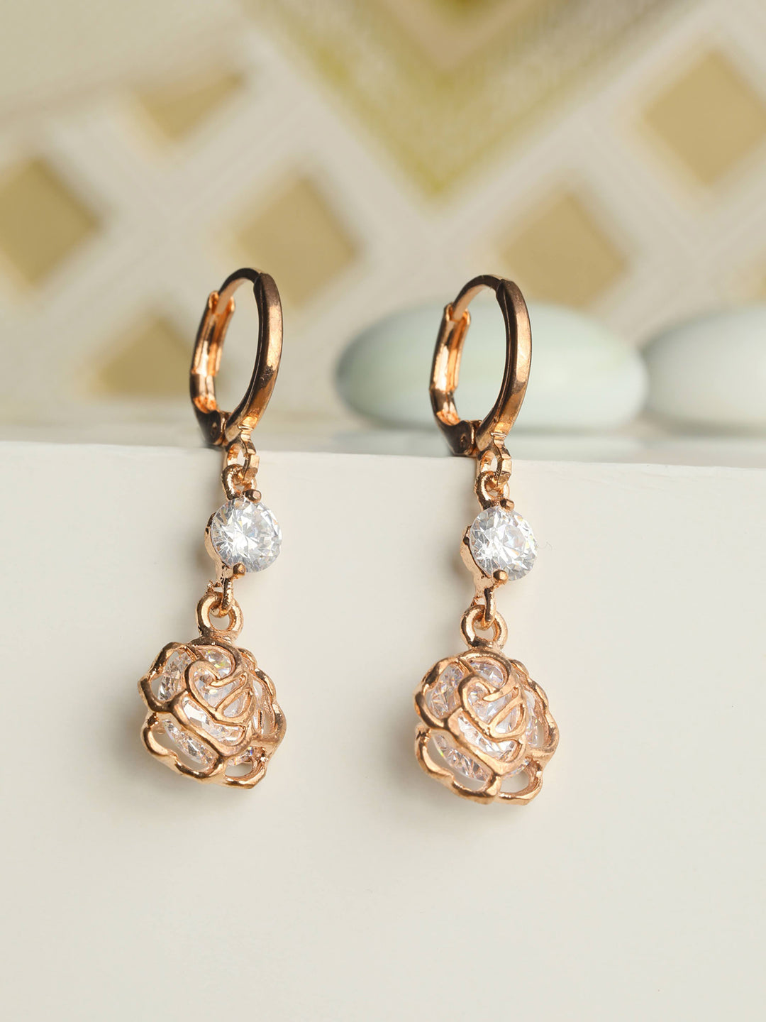 White American Diamond Earring by FashionCrab® - FashionCrab.us