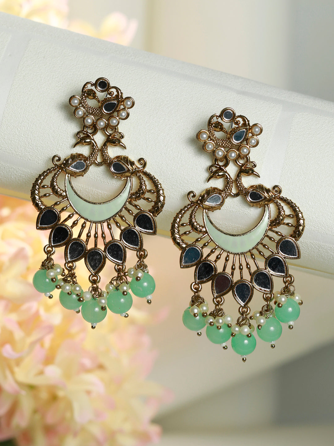 Buy Stylish Green Earrings Online in India at Blingvine