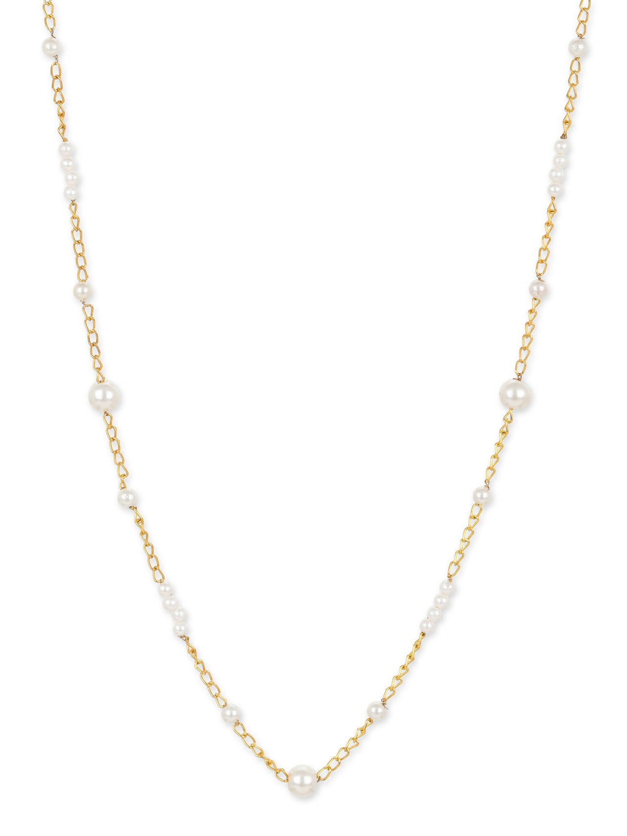 Gold-Toned White Brass Gold-Plated Necklace - Ruby Raang - Distacart