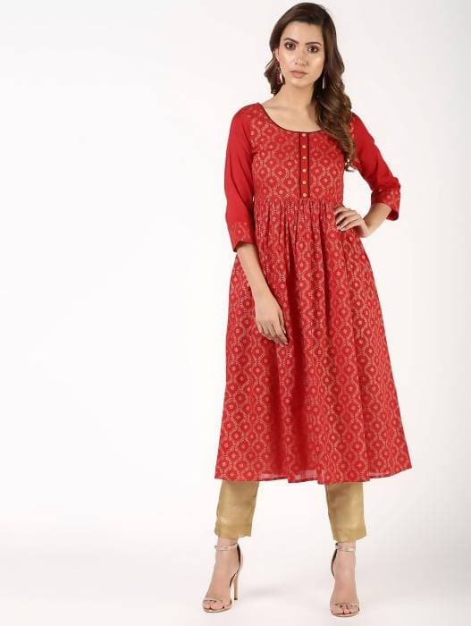 Cotton clearance flared kurta