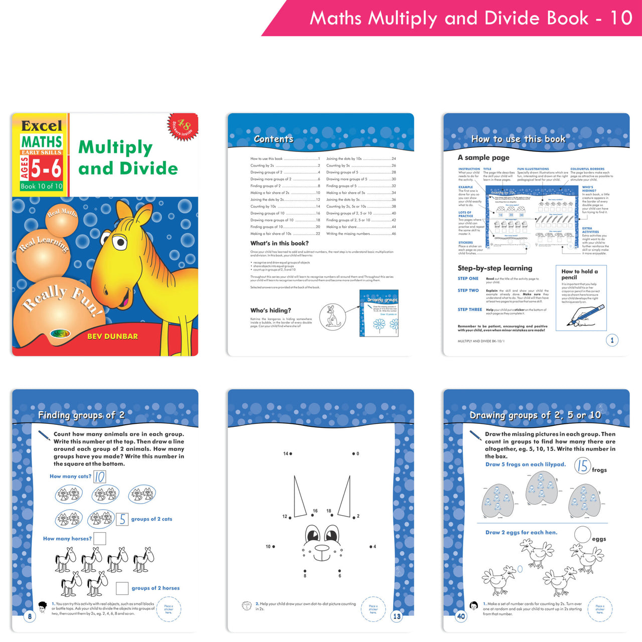 Excel Early Skills English & Maths Books Set of 19| Ages 3-6 Years| Learning Alphabet, Numbers, Patterns etc. - Distacart