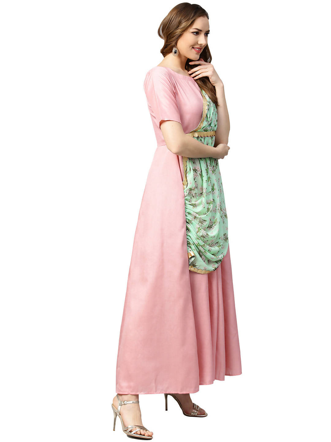 Buy Maxi Dress, Kurti Dress With Attached Jacket Online in India - Etsy