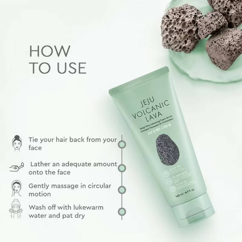 Buy The Face Shop Jeju Volcanic Lava Scrub Foam Online at Best