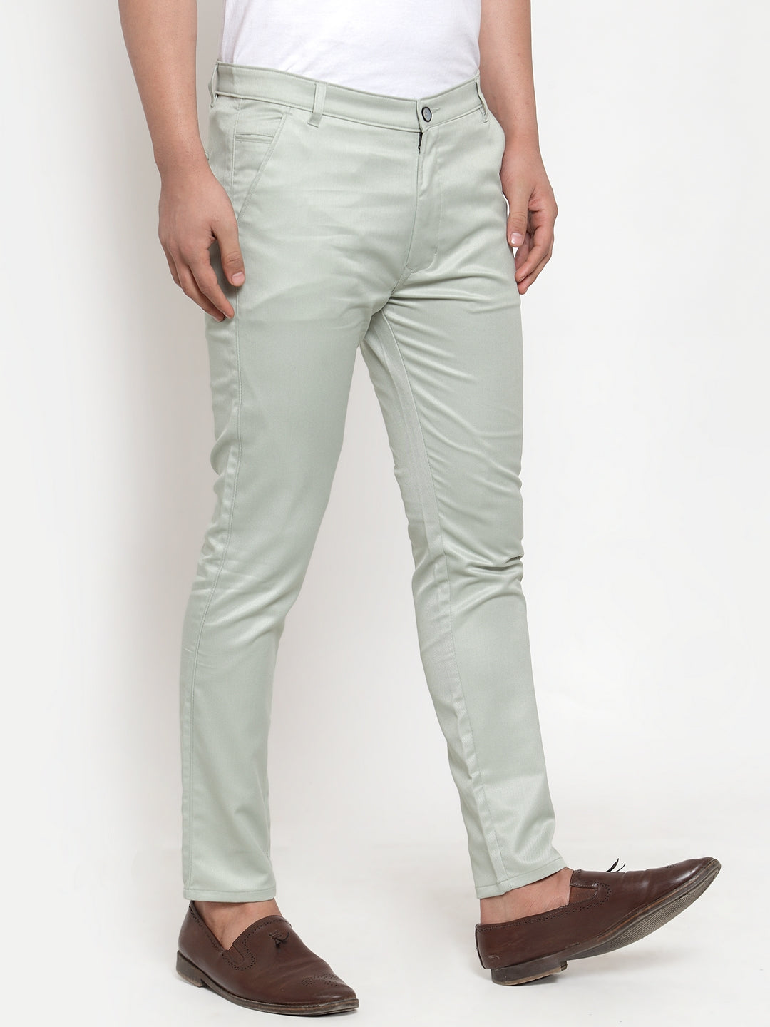 KVIZ Slim Fit Men Light Green Trousers - Buy KVIZ Slim Fit Men Light Green  Trousers Online at Best Prices in India | Flipkart.com