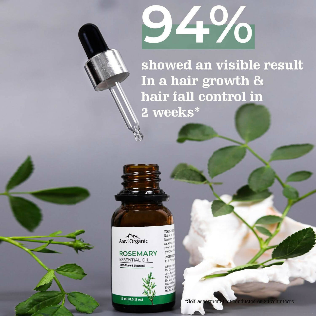 Aravi Organic Rosemary Hair Growth Essential Oil - Distacart