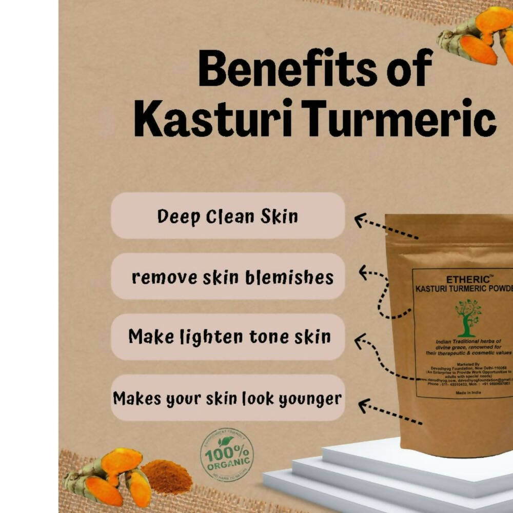 Buy Etheric Wild Kasturi Turmeric Powder for Skin Care Whitening