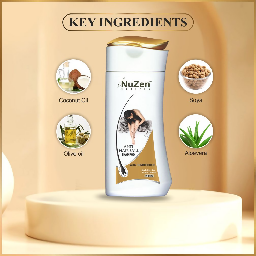 Nuzen Herbals Anti Hair Fall Shampoo with Conditioner - Distacart