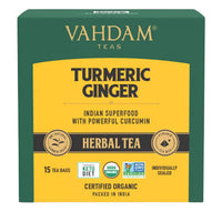 Thumbnail for Vahdam Turmeric Ginger Herbal Tea Bags