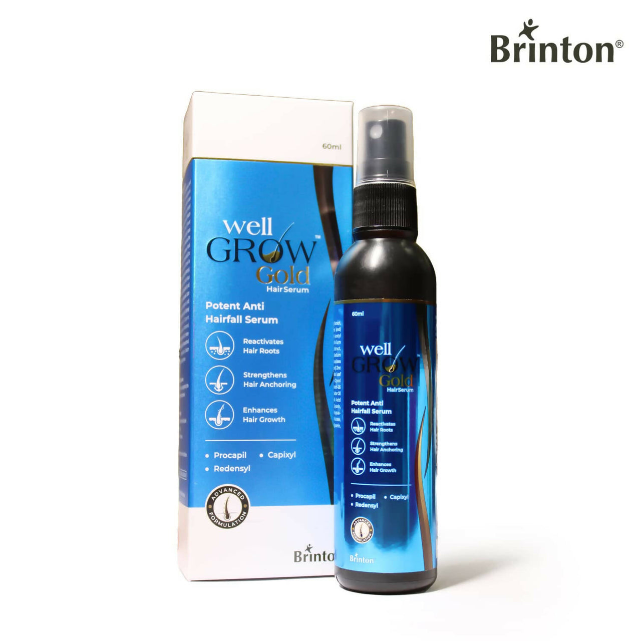 Brinton WellGrow Gold Hair Serum - Distacart