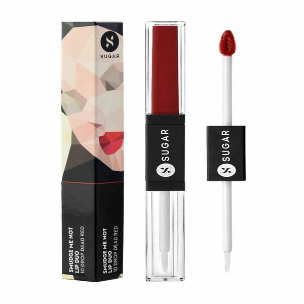 Sugar Smudge Me Not Lip Duo - Drop Dead Red (Red) - Distacart