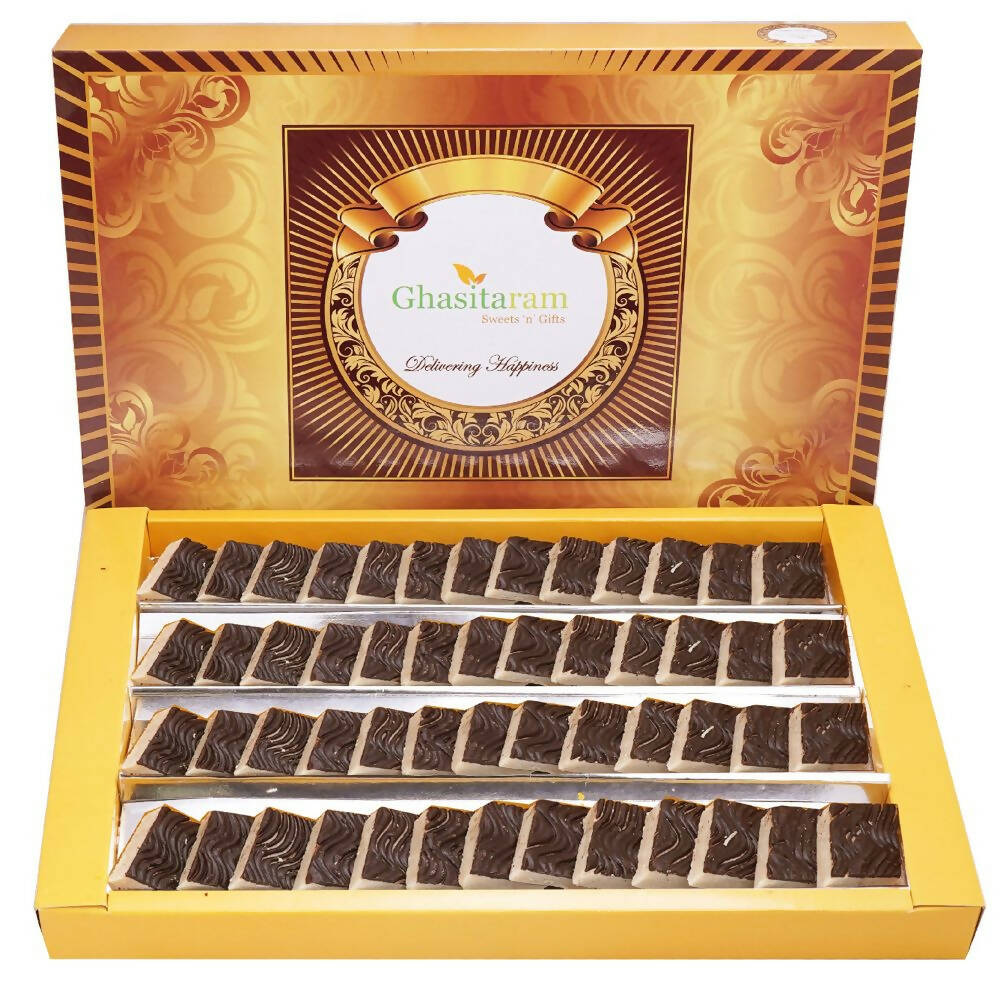 Ghasitaram Chocolate Coated Kaju Katli Sweets - Distacart