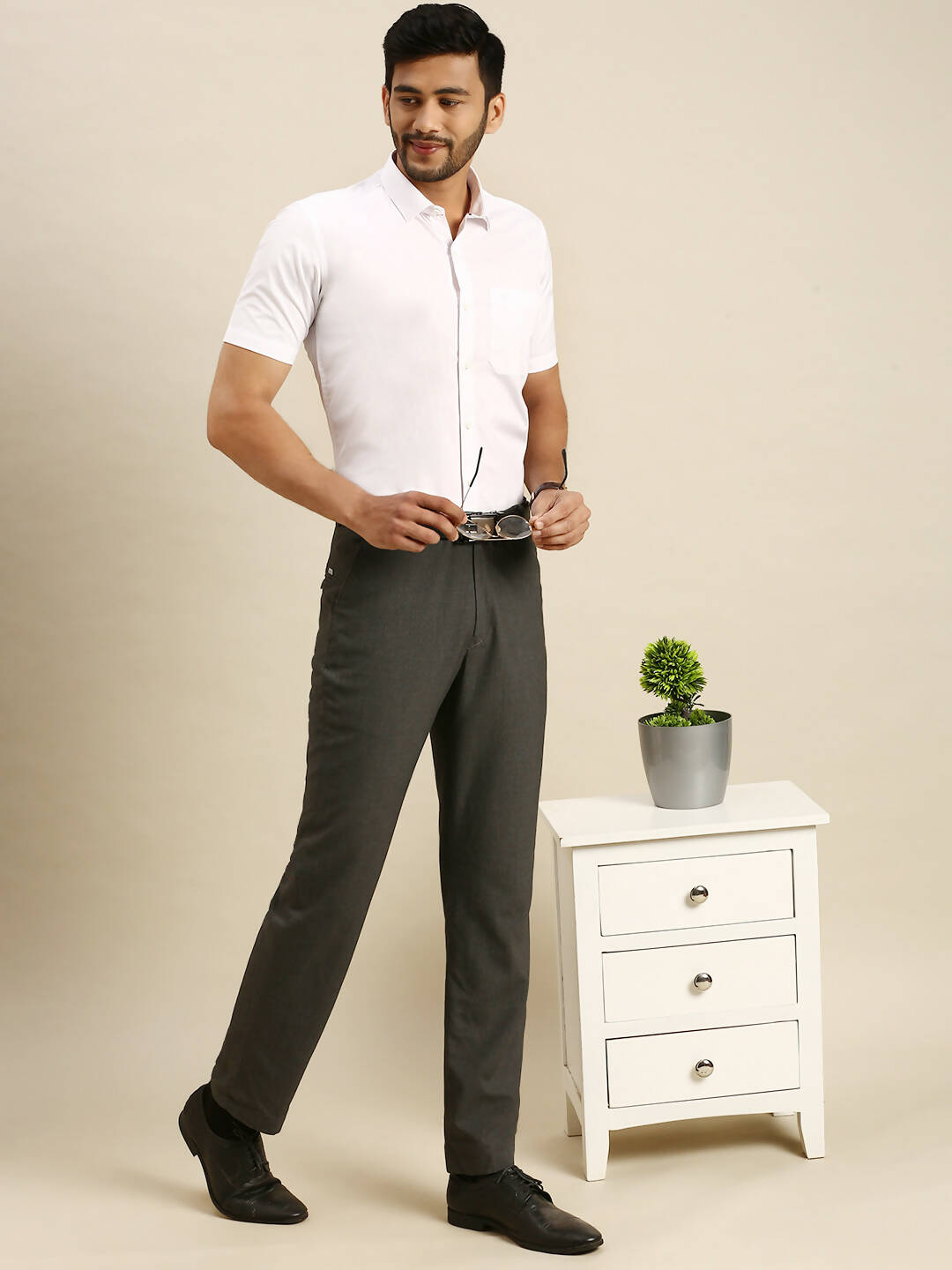 Buy Ramraj Cotton Mens Half Sleeve Royal Cotton White Shirt Online at Best  Price