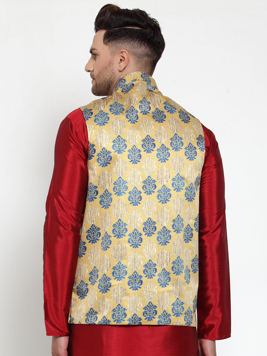 Atasi Floral Casual Jacket For Men Printed Nehru Jacket Mens Wedding Indian  Waistcoat Mandarin Blazer-Small - Walmart.com