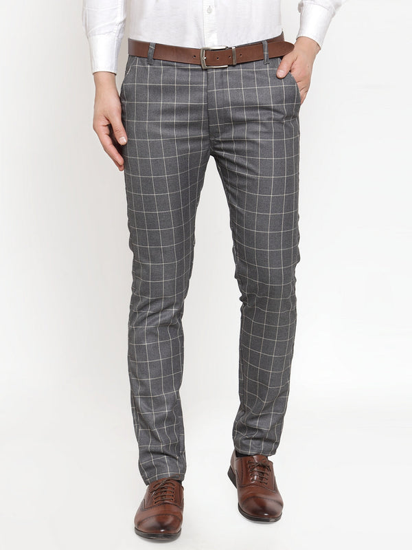 Lars Amadeus Formal Plaid Dress Pants for Men's Flat Front Checked Business  Trousers - Walmart.com