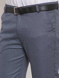 Thumbnail for Jainish Men's Navy Cotton Polka Dots Formal Trousers ( GP 257Navy-Blue ) - Distacart