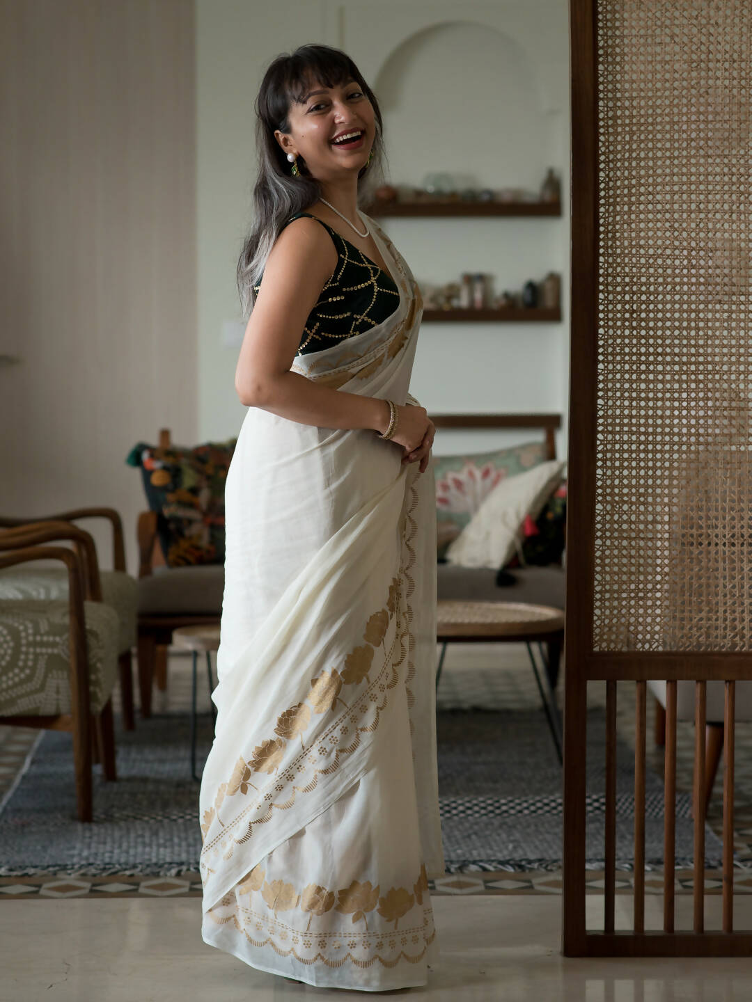 Buy White Net Sarees Online for Women in USA