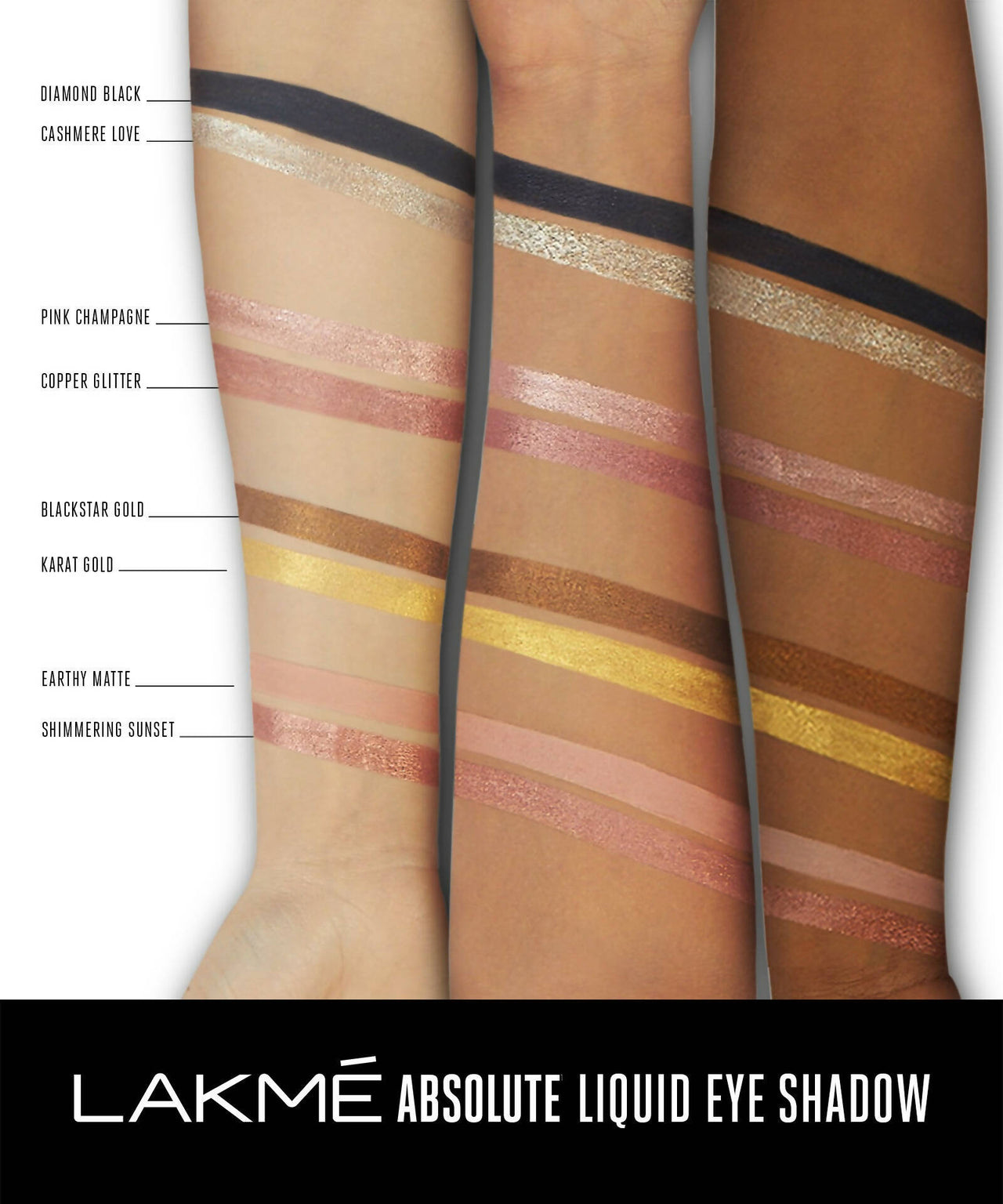 Lakme Absolute Explore Liquid Eye Shadow - Cashmere Love & Diamond Black - Distacart