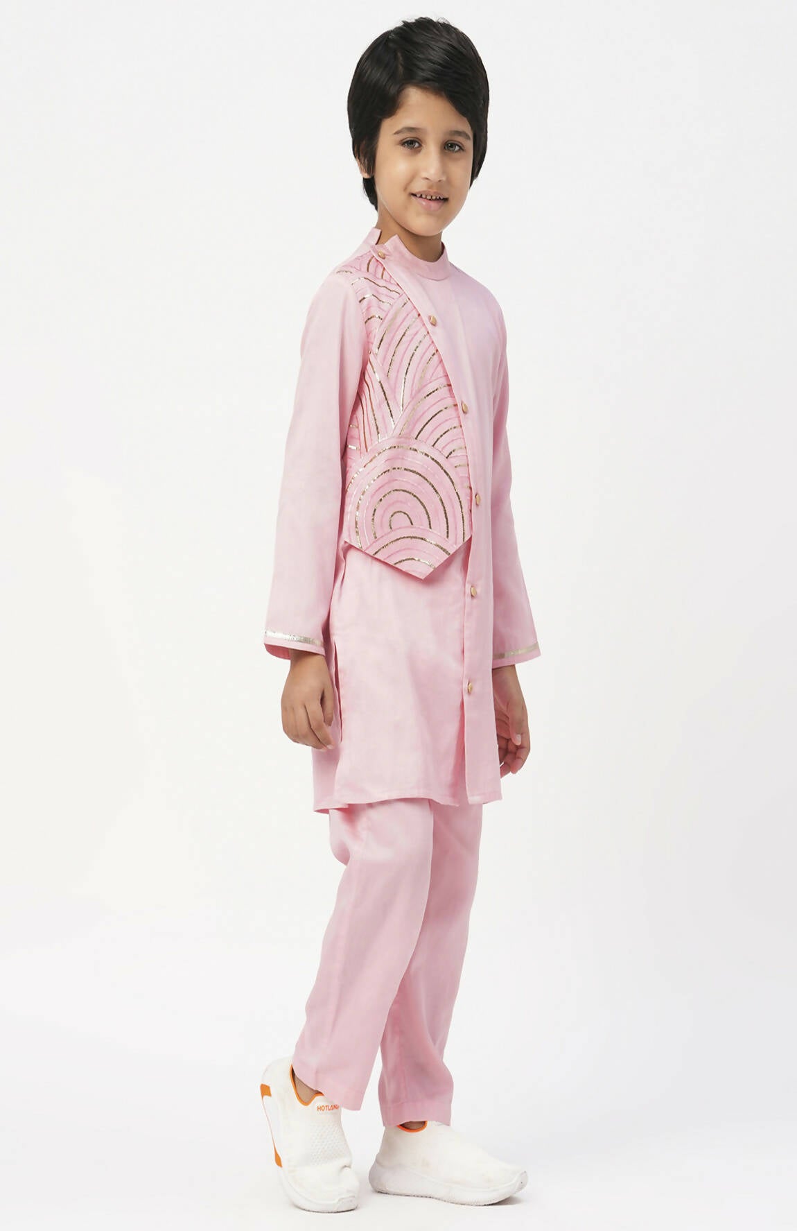 Lil Drama Bollywood Tadka Pink Kurta Pant Set For Boys - Distacart