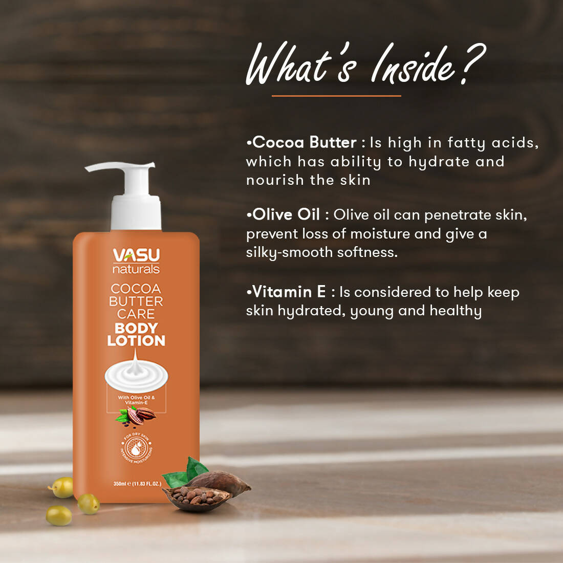 Vasu Naturals Cocoa Butter Care Body Lotion - Distacart