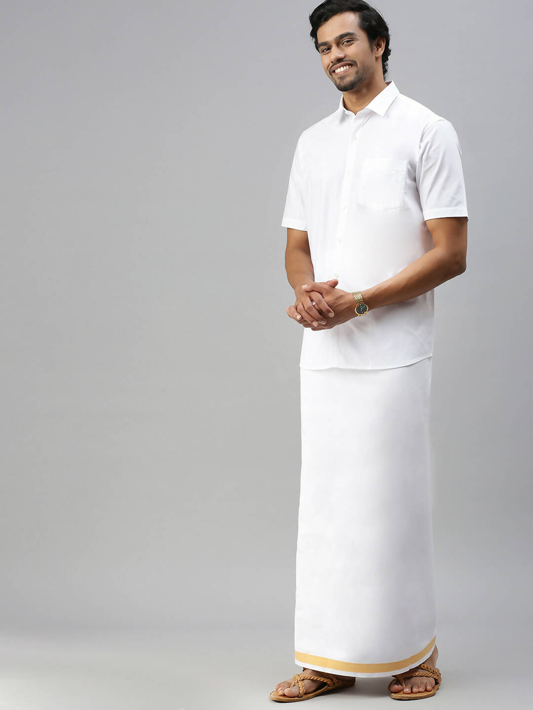 Buy Ramraj Cotton Mens Half Sleeve Formal 100% Cotton White Shirt