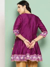 Thumbnail for Ahalyaa Women's Traditional wear Tunic - Purple - Distacart