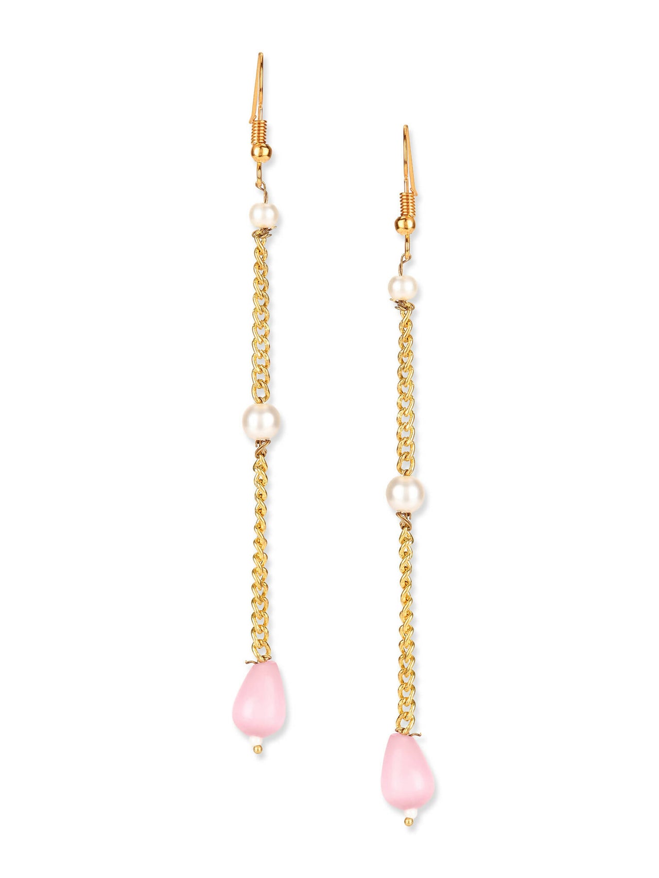 Gold-Plated Contemporary Drop Earrings - Ruby Raang - Distacart